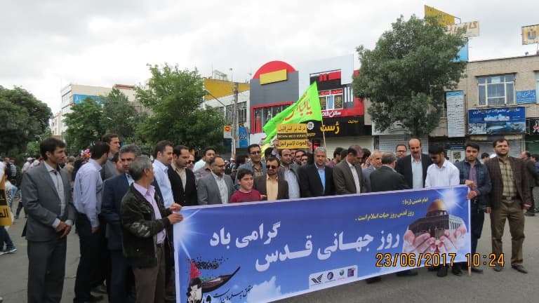 همکاران اداره کل ارتباطات زیرساخت استان اردبیل در راهپیمایی روز قدس شرکت کردند