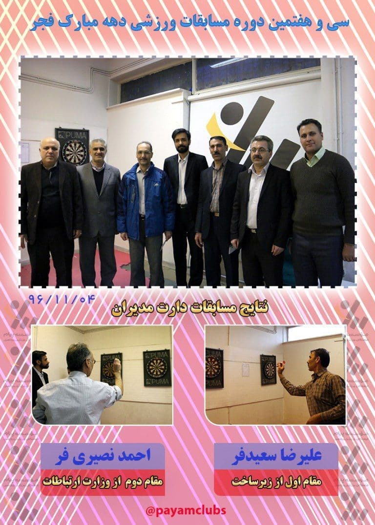 کسب موفقیت ورزشی همکاران اداره کل ارتباطات زیرساخت استان ایلام درمسابقات ورزشی دهه فجر کسب موفقیت ورزشی همکاران اداره کل ارتباطات زیرساخت استان ایلام درمسابقات ورزشی دهه فجر