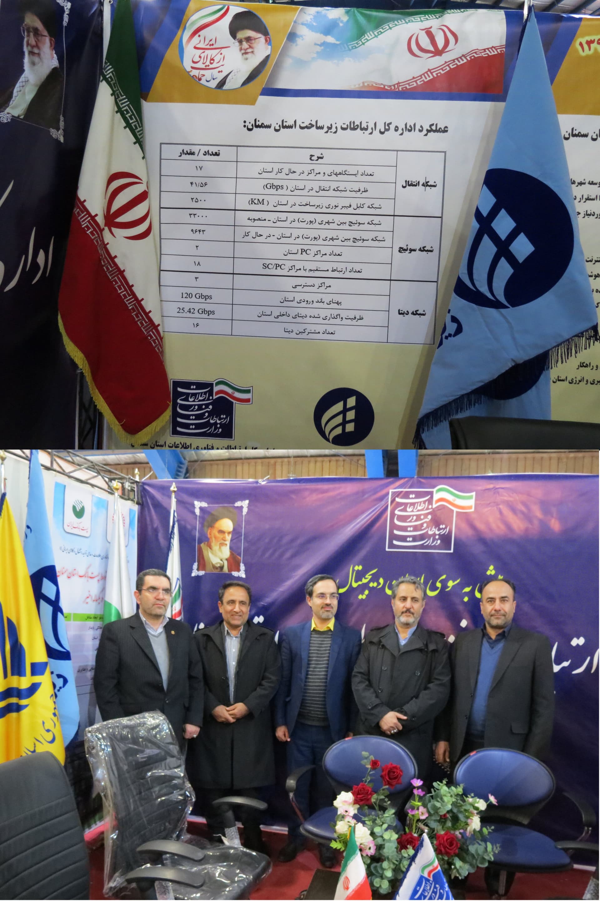 حضور اداره کل ارتباطات زیرساخت استان سمنان در نمایشگاه دستاوردهای انقلاب اسلامی