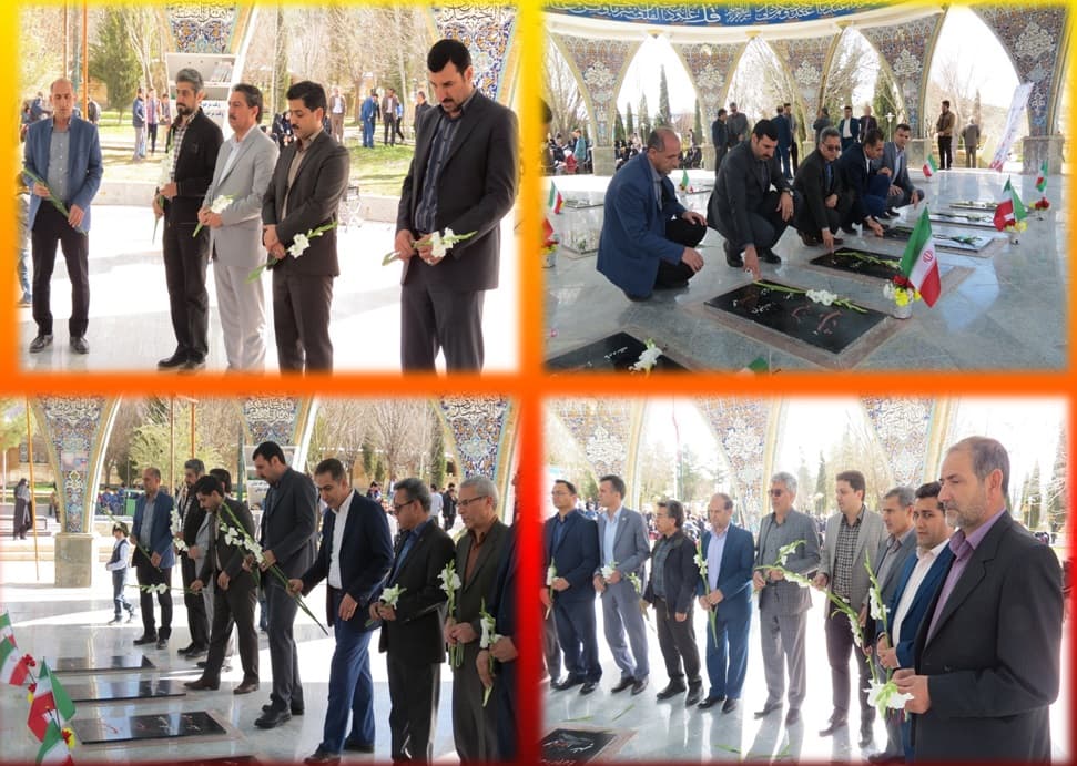 حضورمدیرکل و همکاران اداره کل ارتباطات زیرساخت استان ایلام در غبار روبی مزار شهدا