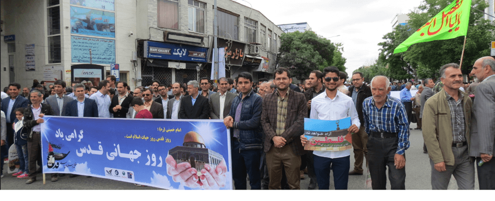 کارکنان اداره کل ارتباطات زیرساخت استان اردبیل در راهپیمایی روز قدس شرکت کردند