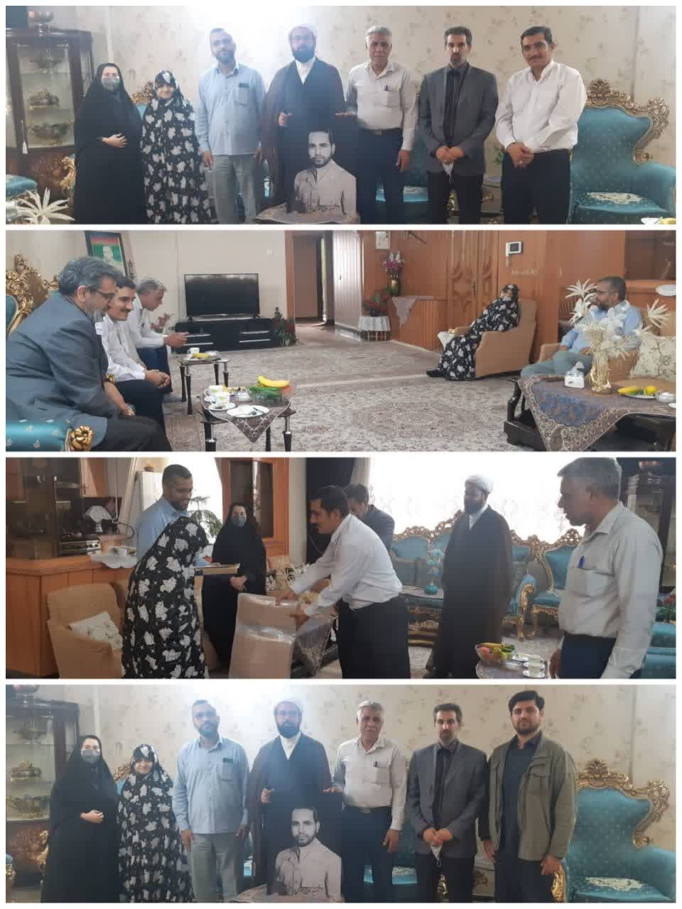 تجلیل از خانواده شهید سامعی توسط زیرساخت استان خراسان رضوی