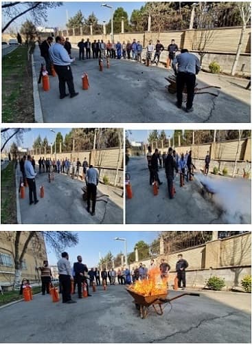 برگزاری مانور آموزشی عملی اطفاء حریق در ارتباطات زیرساخت استان البرز