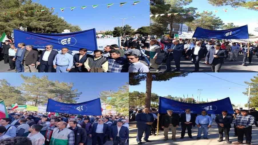 حضور مدیر محترم استان و همکاران مدیریت ارتباطات زیرساخت استان خراسان جنوبی در مراسم یوم الله ١٣ آبان