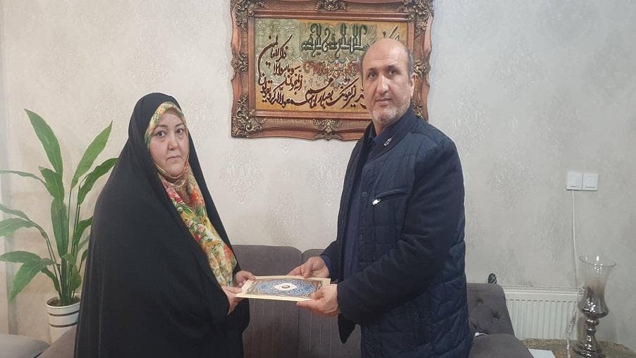 از خانواده جانباز ابراهیم ادبی قدس تجلیل شد