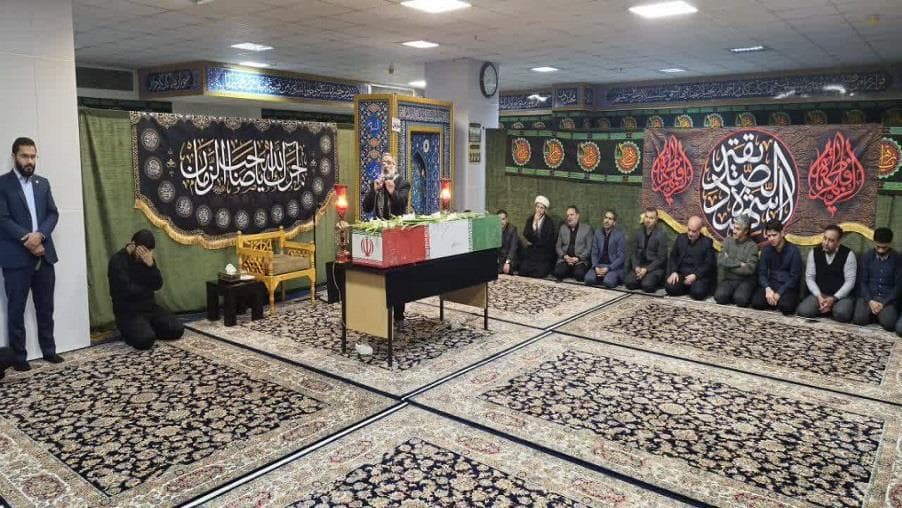 مراسم استقبال از پیکر مطهر شهید گمنام در ساختمان مدیریت کوهسنگی مشهد برگزار شد