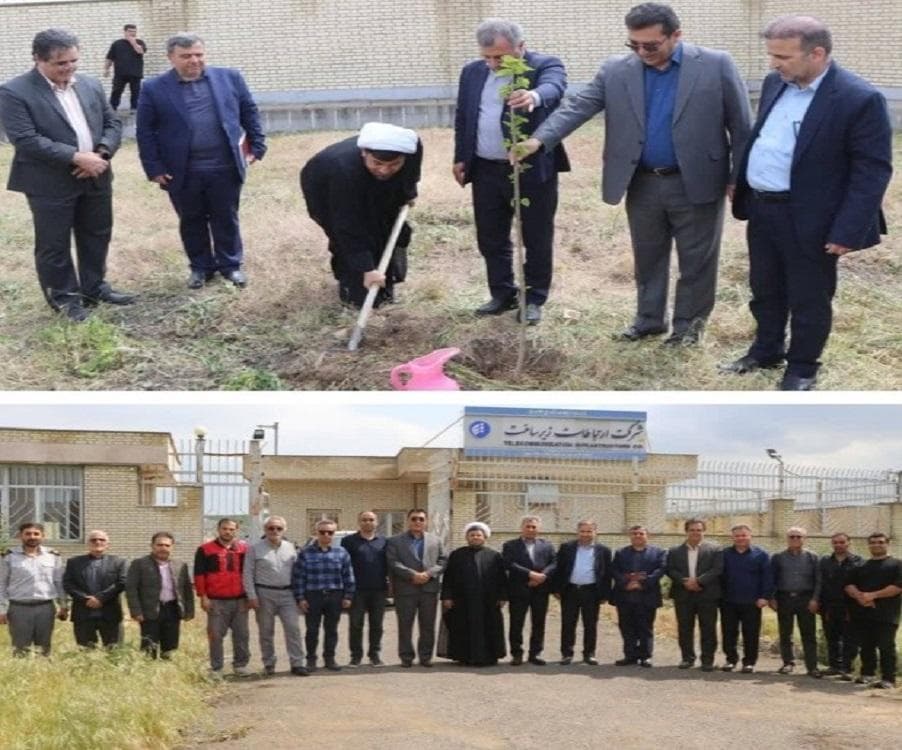 مراسم کاشت نهال مثمر در پایانه فیبرنوری شهرستان بیله سوار برگزار شد