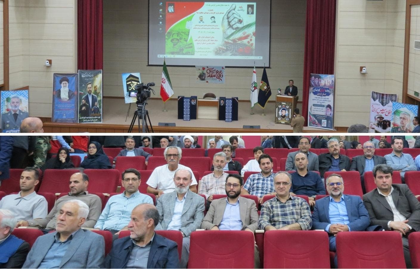 حضور بسیجیان مدیریت ارتباطات زیرساخت استان اردبیل در مراسم یادواره شهدای کارمند استان